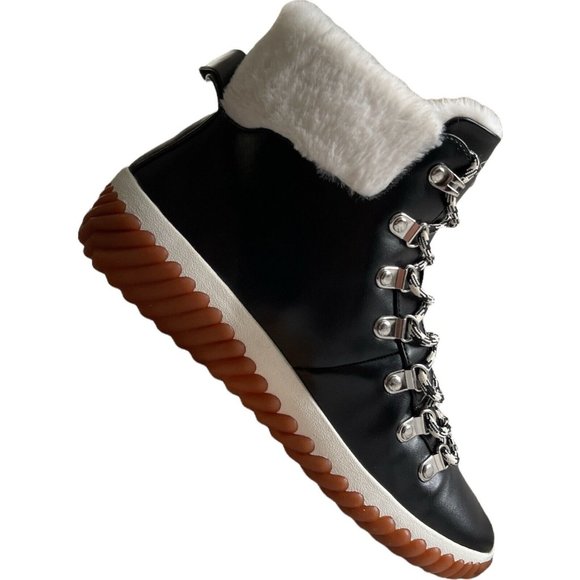 SKECHERS JAGGED POND - NO REGRETS Synthetic and leather outsole Black Size 9 - Picture 5 of 11